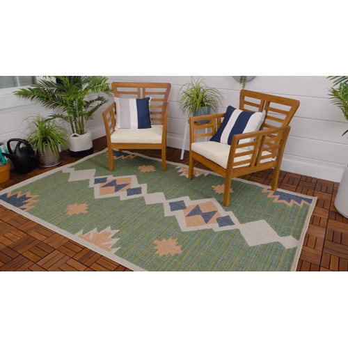 Steelside™ Lauryn Moroccan Indoor / Outdoor Rug & Reviews | Wayfair