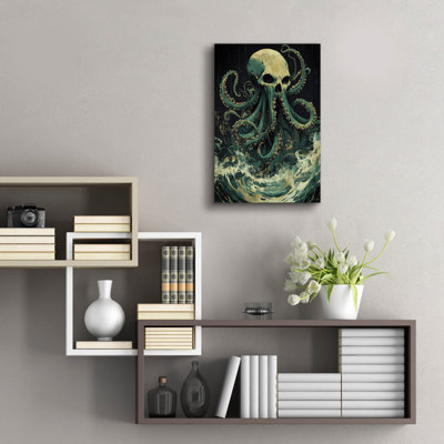 Epic Art 'Afterlife Octopus' by Ann Klee Acrylic Glass Wall Art, 16" x 24"