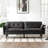 75.6" Convertible Faux Leather Futon Sofa Bed With Adjustable Armrests & Backrest For Living Room, Bedroom-380472841