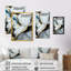 «Abstract Geode Gold and White Marble II», reproduction sur toile abstraite-86805849-86805850