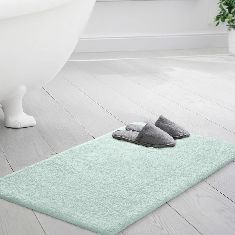 24 po x 72 po - Tapis pour salle de bain de qualité spa avec microfibre douce, séchage rapide, antidérapant, velours élevé 0,74 po, poids lourd absorbant lavable à la machine, certification, base, lavage facile
