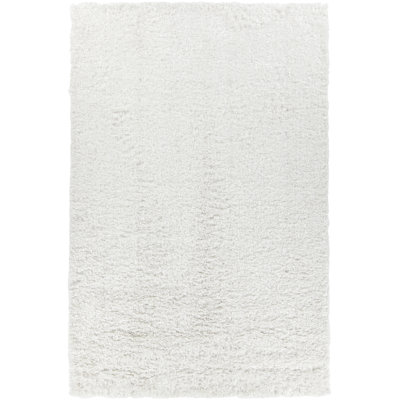 Tapis blanc à poils longs Jolynn