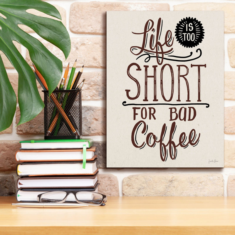 "Epic Graffiti" Bad Coffee 1 No Pink "par Janelle Penner, art mural sur toile, H 16 po x l 12 po x P 0,75 po