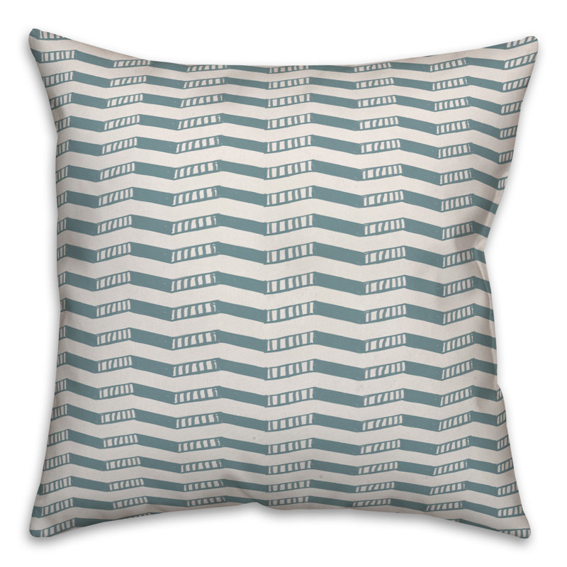  Housse et insert de coussin carré Tally, 20 po x 20 po, Chevron bleu 1