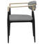 Chaise rembourrée avec accoudoirs (ensemble de 2)