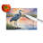 Blue Heron Setting Sun Glass Cutting Board