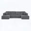 Canapé modulaire en U sans assemblage requis-1160827205