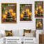 Relaxation Candles and Bamboo - impression sur toile encadrée en bambou, art mural asiatique gris-1328864169-1328864164-1328864160