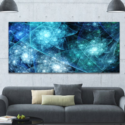 « blue rotatif polyèdre », impression sur toile tendue