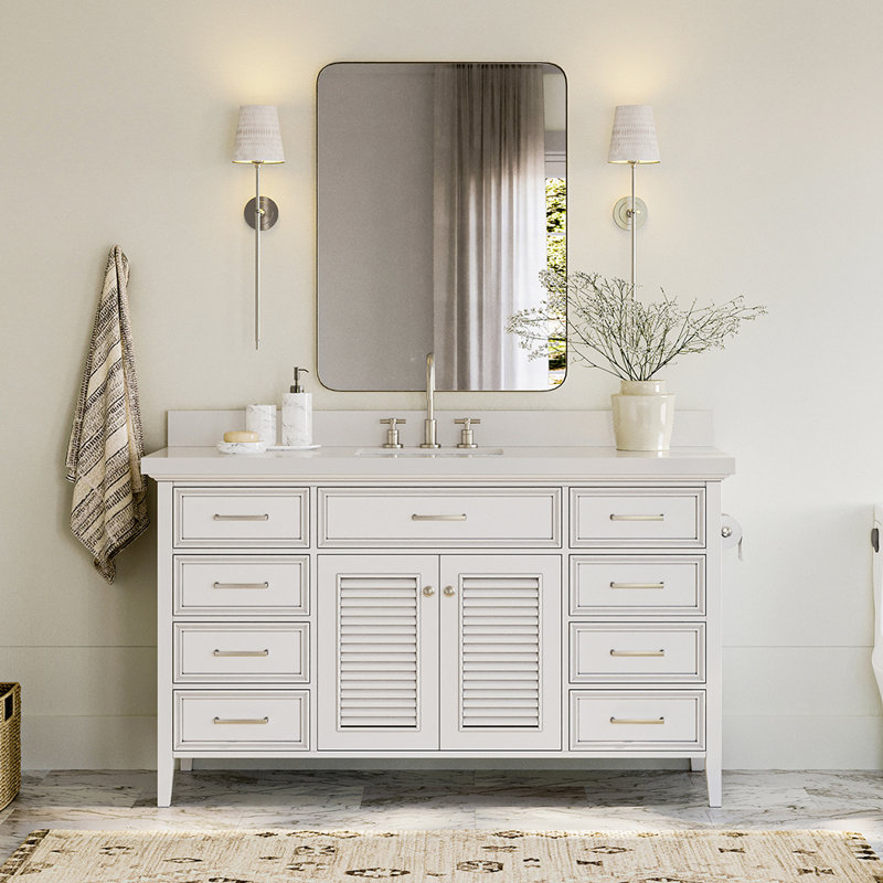 Ensemble de meuble-lavabo simple 61 po Bodhin, Blanc