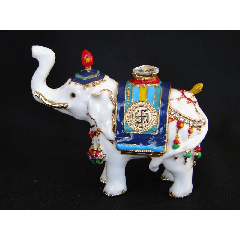 Ensemble de 2 figurines d'éléphants précieux