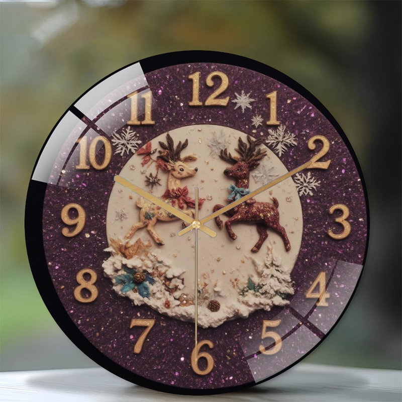 Horloge murale en verre 12 po