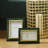 Set Of 2 Aventurine Green And Gold Photo Frame