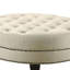 Oatmeal Cocktail Ottoman With Nailhead Trim