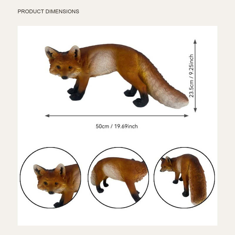 Red Fox Garden Statue