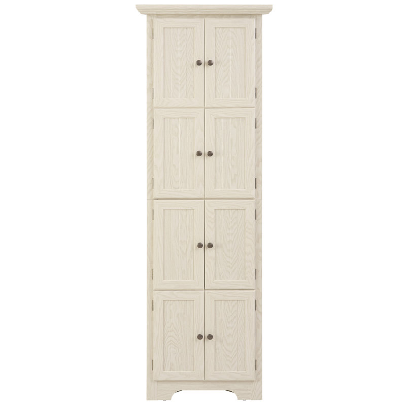 Armoire de rangement en coin 72 ", Blanc