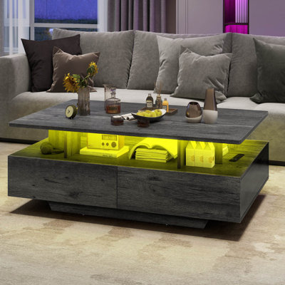 Ellise LED Coffee Table with 4 Drawers