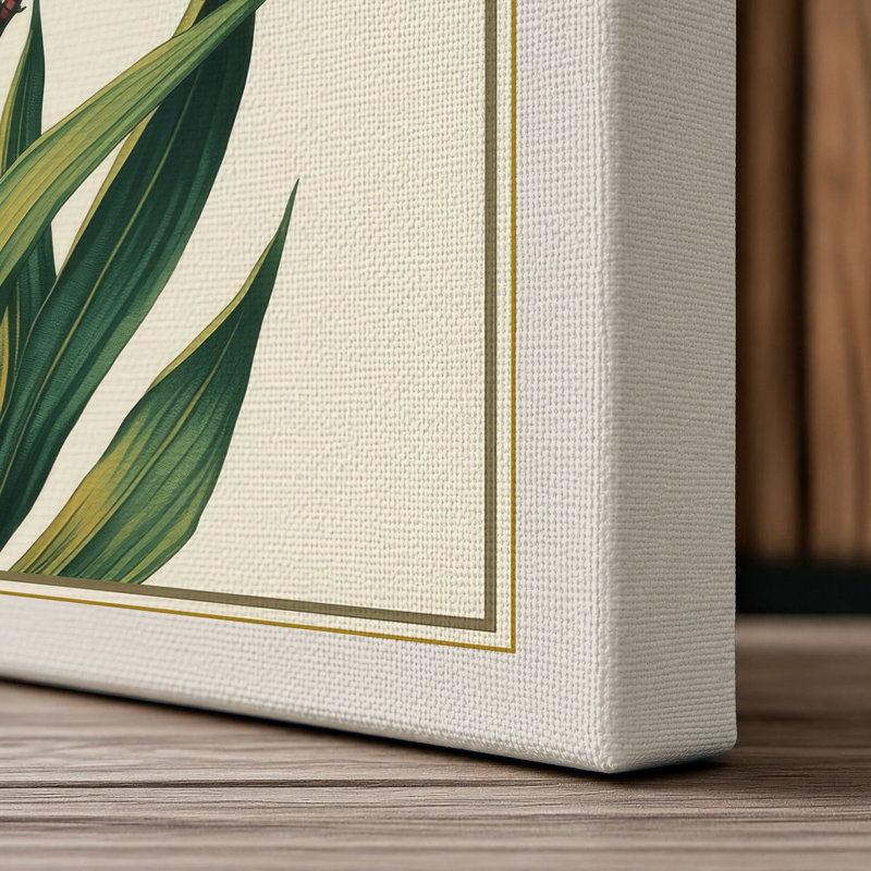 Three Carnations Botanical - Wrapped Canvas, 30x20 - 76.2 x 50.8 cm, Cream Border