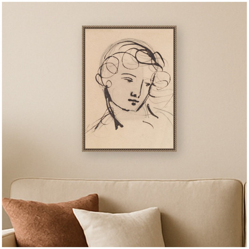 «Portrait Study Benjamin Robert Haydon» par Nostalgia Prints, reproduction d'art sur toile encadrée