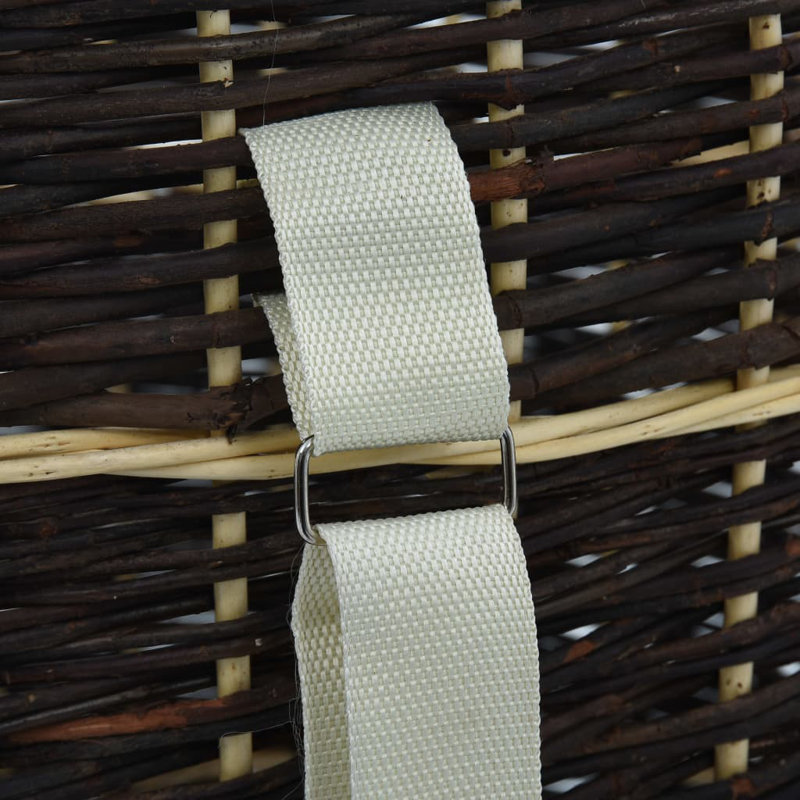 Firewood Backpack with Carrying Belts Natural Willow, 50cm H x 44.5cm W x 58cm D