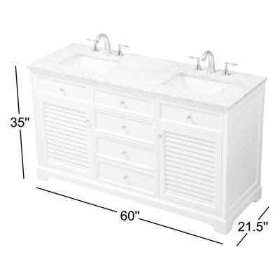 Ensemble de meuble-lavabo double 60 po Closter