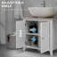 Armoire de salle de bain blanche sous l'évier, découpe en U, 23,5 po x 11,75 po x 23,5 po