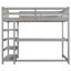 Lit mezzanine avec tablettes de rangement et bureau sous le lit-364992001-364992000