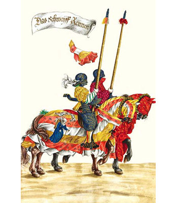 " German Knights In Horseback In Procession " by H. Burkmair