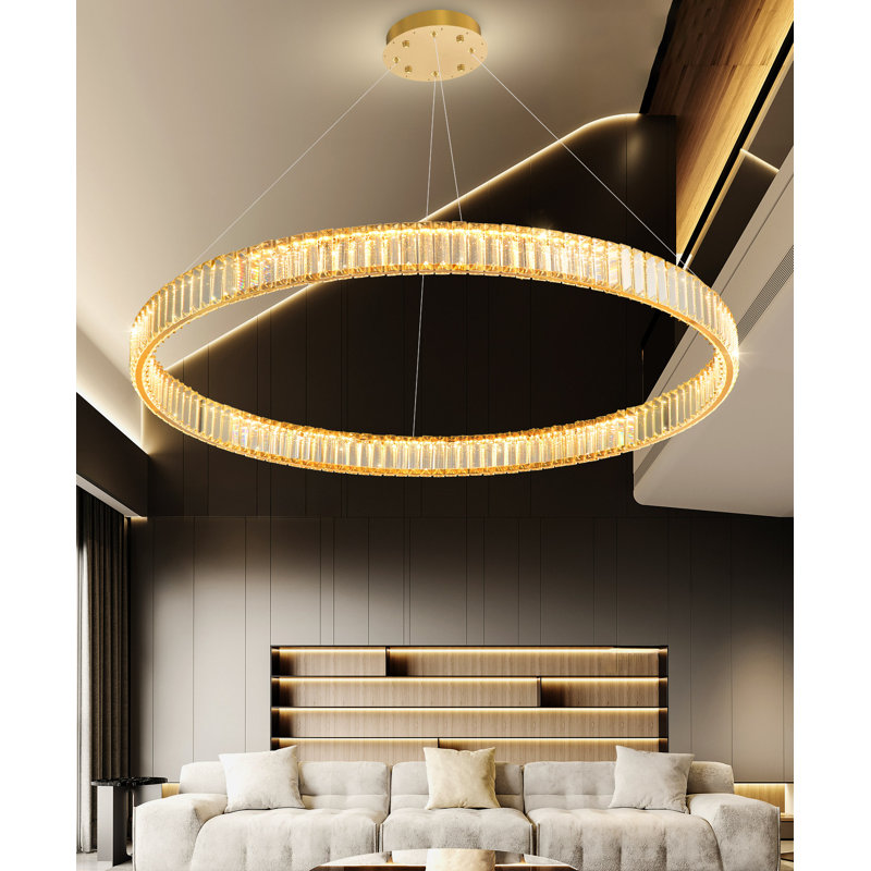 Lustre moderne 40 po à DEL, Gold