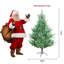 Arbre de Noël à oreilles incurvé 6 pi Winga - un arbre de Noël vert de 72 pouces avec une forme irrégulière, des branches denses et une apparence réaliste