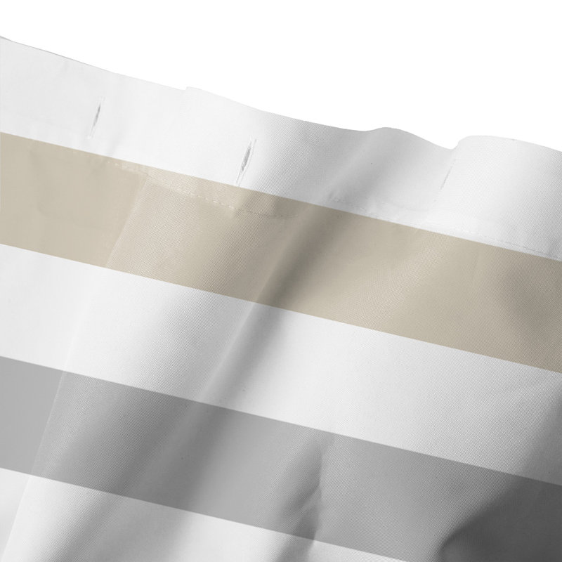 Boucher Striped Single Shower Curtain, Gray/Blue