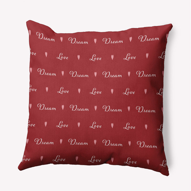 Coussin décoratif en polyester intérieur / extérieur, H 20 po x l 20 po, Carré