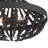 4-light Matte Black Beaded Semi-flush Mount-1920776602