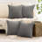 Decorative Compression Light Gray Corduroy Square Throw Pillow Covers With Inserts-113417192
