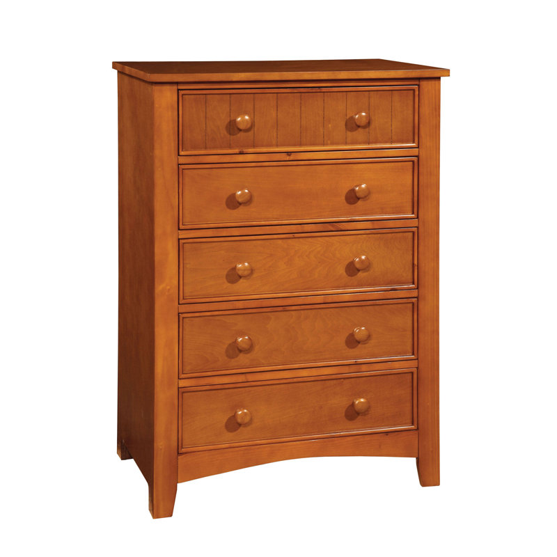 Commode 5 tiroirs Agnew, Chêne