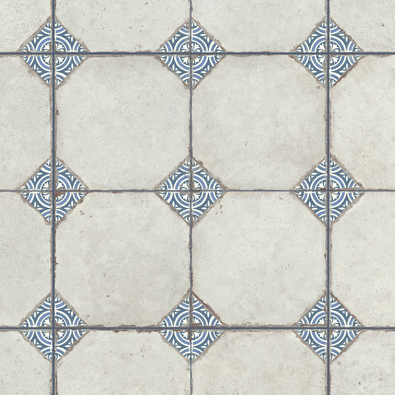 Kings Field 17-3 / 4 po X 17 3/4 po Carreau de porcelaine pour plancher et mur
