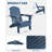 Folding Adirondack Chair, Outdoor Wooden Lounge Chair, Modern Lounger Adirondack Chair Ergonomic Extended Backrest-1374183213