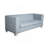 Light Teal Chenille & White Finish Sofa