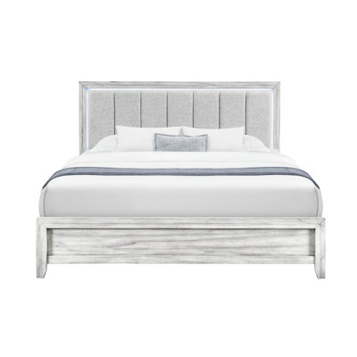 Hickson Grey Bed With Led