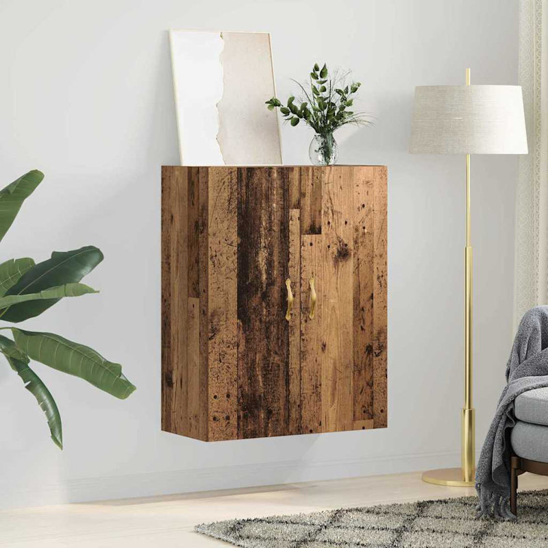 Wall Mounted Cabinet Wall Storage Cabinet Side Cabinet Engineered Wood, Old Wood