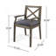 Chaise de salle à manger Perla, 2 pièces avec 2 coussins, gris-683292531-683292534