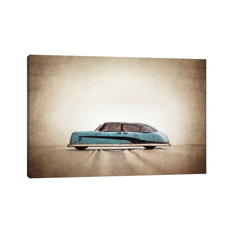 Argo Light Blue Dark Stripe - Print on Canvas, Wrapped Canvas, 20.32 cm H x 30.48 cm W