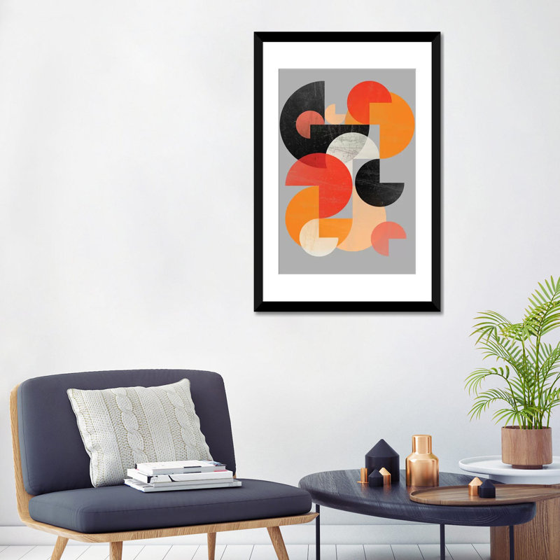 «Canvas VII», impression sur toile, H 24 po x l 16 po x P 1 po, Papier beaux-arts encadré noir, Blanc