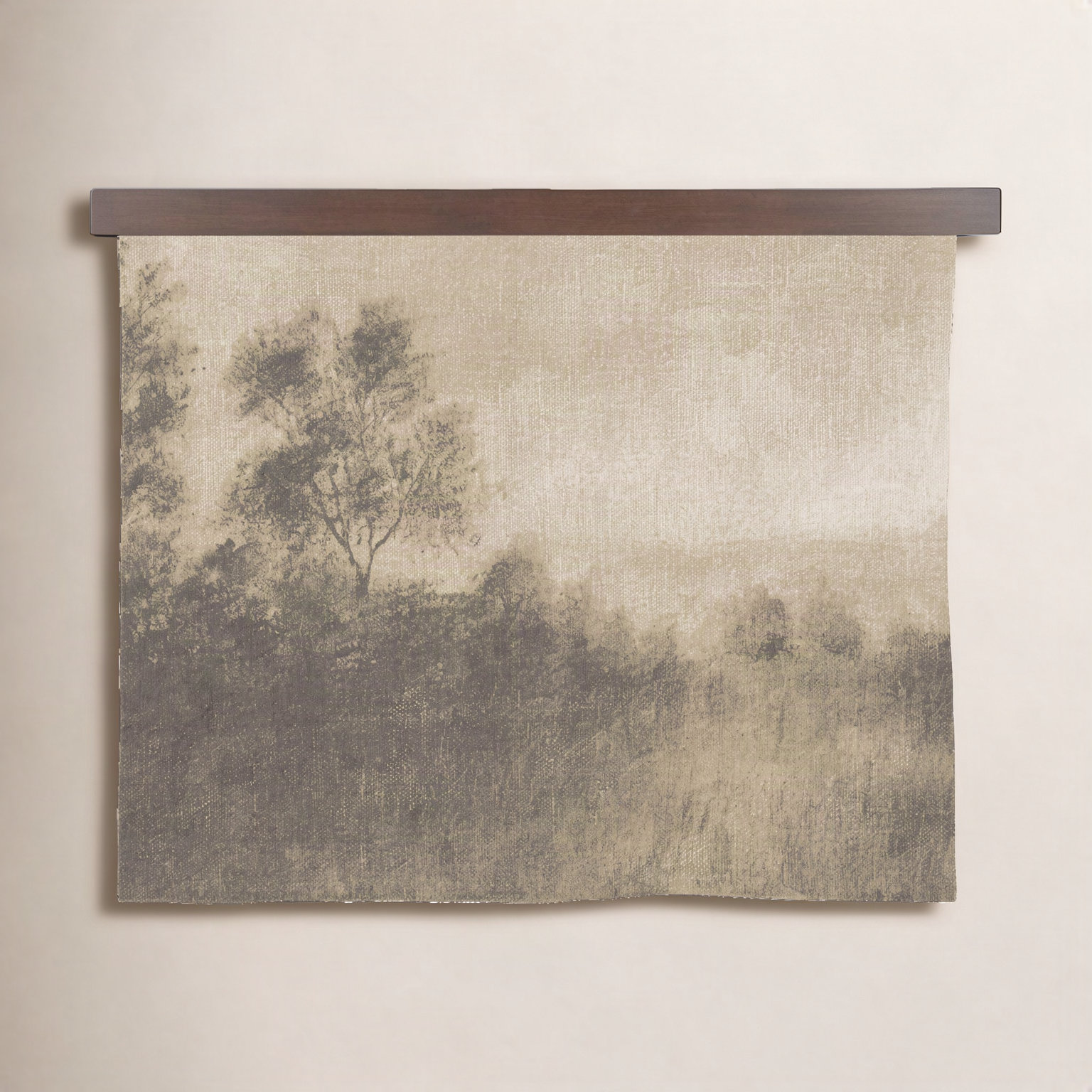 Liev Haze Wall Hanging with Hanger, Red Brown Oak