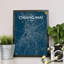 Chiang Mai City Map - No Frame Print-612776633