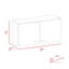 Armoire murale rectangulaire 2 portes Brookeline