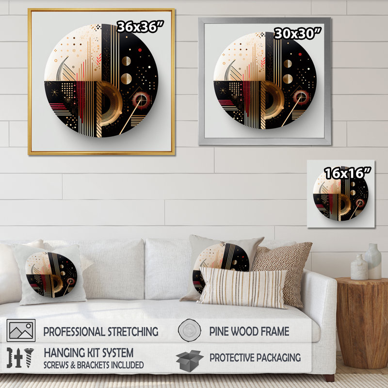 «Boho Chic Celebration», impression sur toile, H 30 po x l 30 po x P 1 po, Cadre naturel flottant