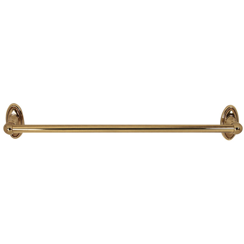 Classic Traditional Towel Bar, Polished Antique, 3.0625" H x 19.75" L x 3" D