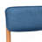 Modern Wooden Blended Linen Blue Dining Chair-202347696