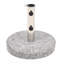 Base de parasol ronde de 44 lb avec poignées, plaque de granit, tuyau en acier inoxydable, granit gris 15,7 po x 14,4 po-1846170936-1846170932-1846170935